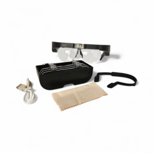 LUPA ANTEOJO ARMAZON NEGRO 1.5-5X 2 LED CON PUERTO USB (260519)