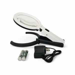 LUPA PLEGABLE C/SOPORTE 120MM 2X LED (260529)
