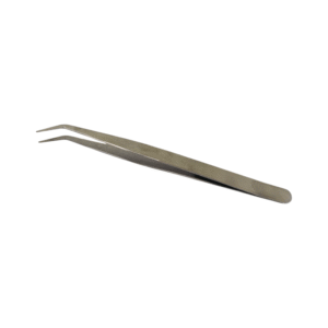 PINZETA ACERO INOXIDABLE LARGA PUNTA CURVA