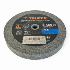 PIEDRA ESMERIL PARA MOTOR 8 x1 x5/8 GRANO 36