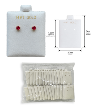 BLISTER NACIONAL ATERCIOPELADO IMPRESO 14 KT. GOLD C/30 PIEZAS