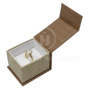 ESTUCHE YUTE BURLAP ANILLO (2 COLORES)