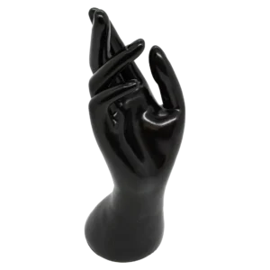 EXH. MANO TERMOFORMADA NEGRA PARA ANILLOS