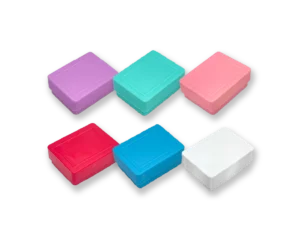 CAJA DE PLÁSTICO COLOR PASTEL PARA JUEGO MEDIANO